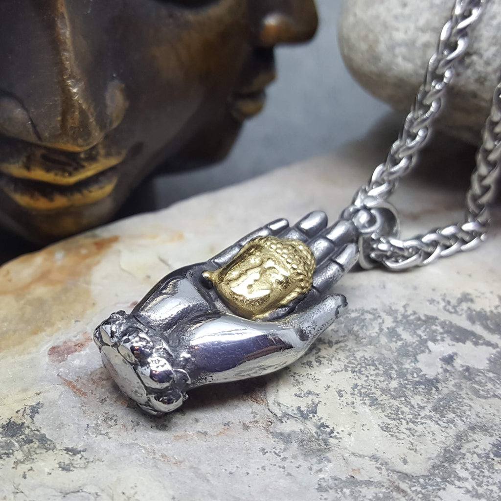 Buddha s Hand Steel Necklace